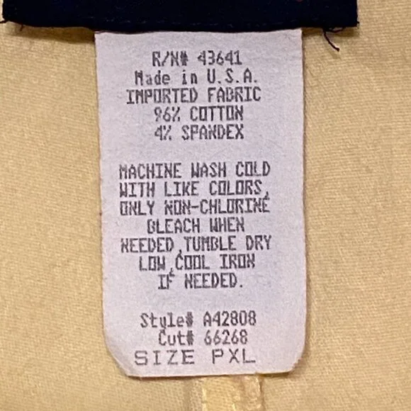 DENIM & CO Yellow pull-on Denim Stretch Jeans Elastic Waist Skinny Legs Size PXL - Picture 4 of 5